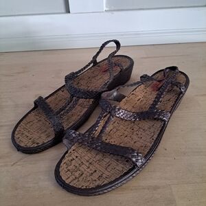 Sandak Brown Braided Wedge Sandals Women’s Size 9 (EU 40 / MEX 26)